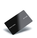 Bravo Sierra black gift card for versatile gifting options, sleek and modern design.