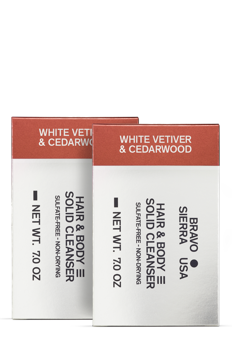 WHITE VETIVER & CEDARWOOD SOLID CLEANSER - 2 PACK
