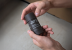 Bravo Sierra aluminum-free deodorant in Citron & Sea Salt, 3.2 oz, held in hands.