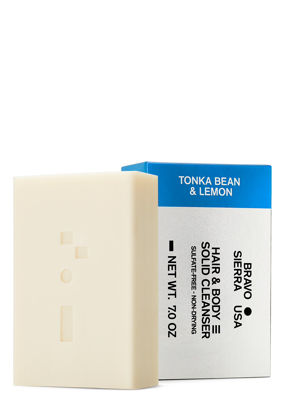 HAIR & BODY SOLID CLEANSER - TONKA BEAN & LEMON